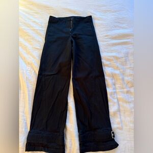 John Elliott Low Rise Wide Leg Black Trousers